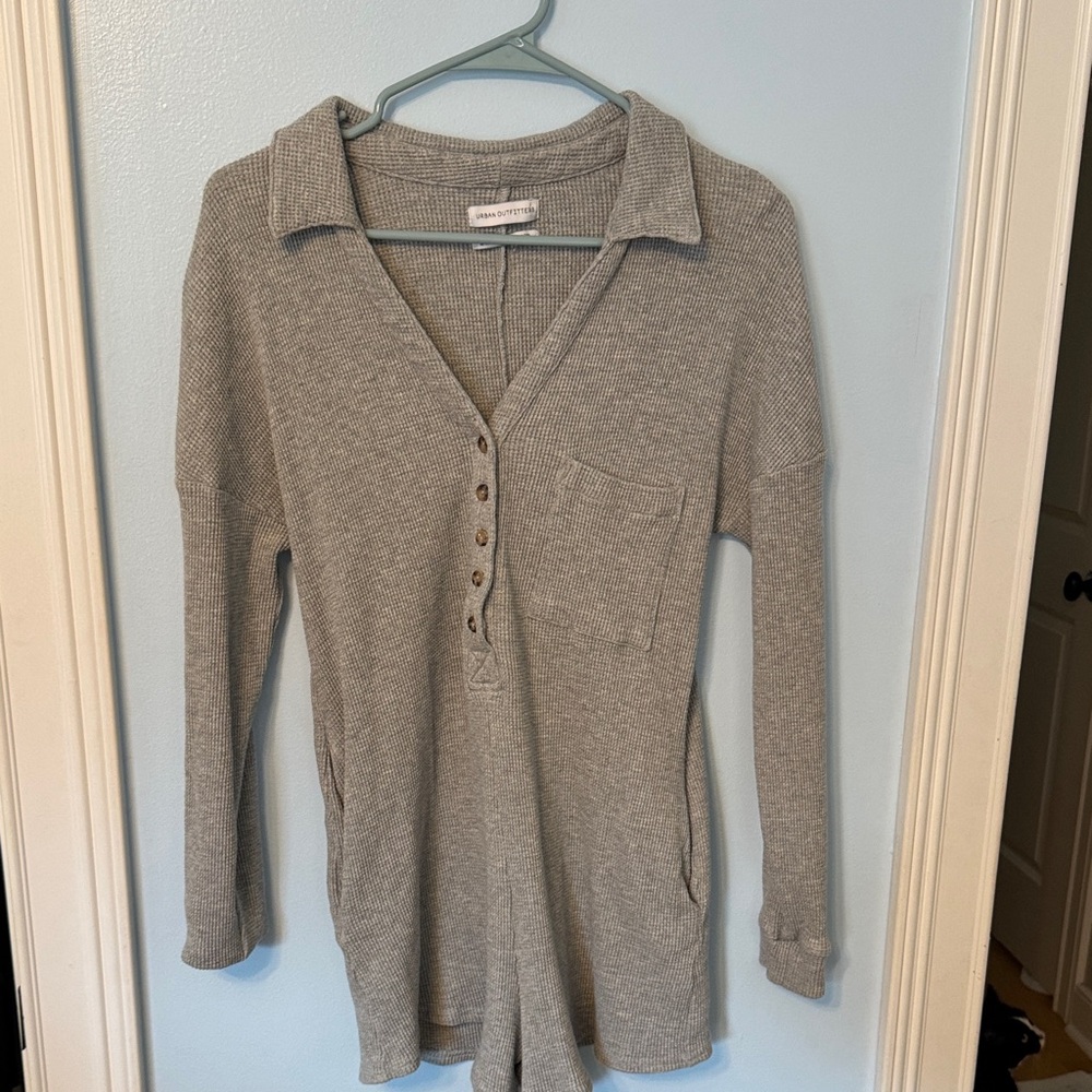 Urban Outfitters Gray Button-Down Shirt
